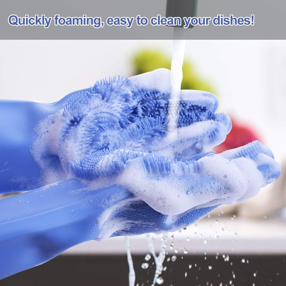 Silicon Washing Gloves - Household Accessory Designed For Cleaning And Washing Routine (Random Color)